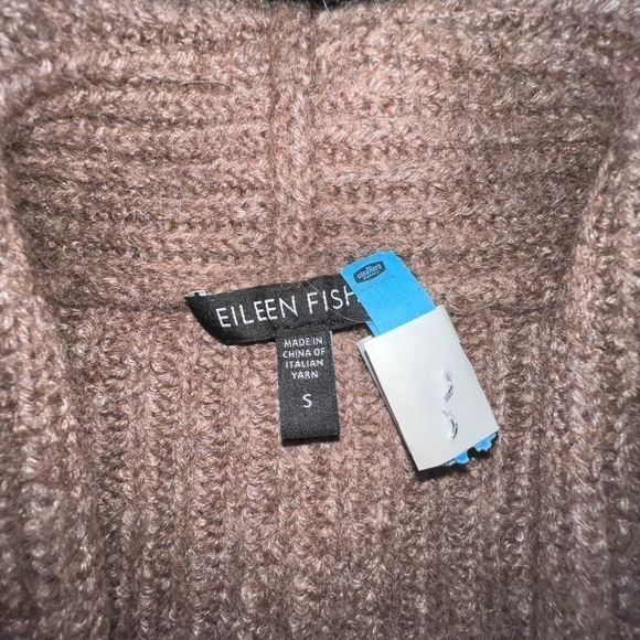 UEC WOOL & SILK EILEEN FISHER CARDIGAN CROP BLUSH PINK SWEATER SZ S - Picture 5 of 9
